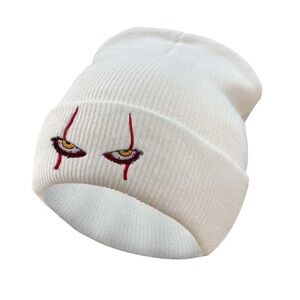 IT Clown Eyes Beanie 🆕 White Color - Fits Most Sizes